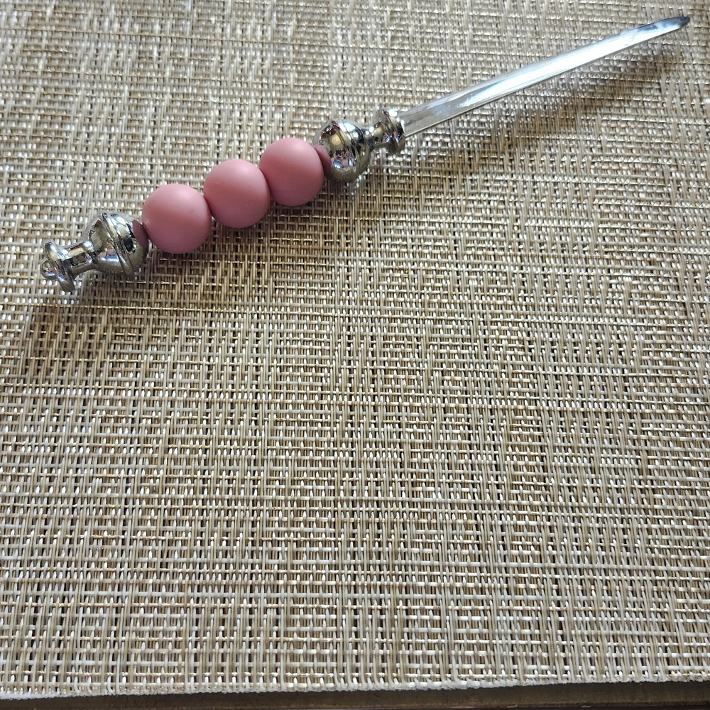 Hand Crafted Pink and Silver Letter Opener